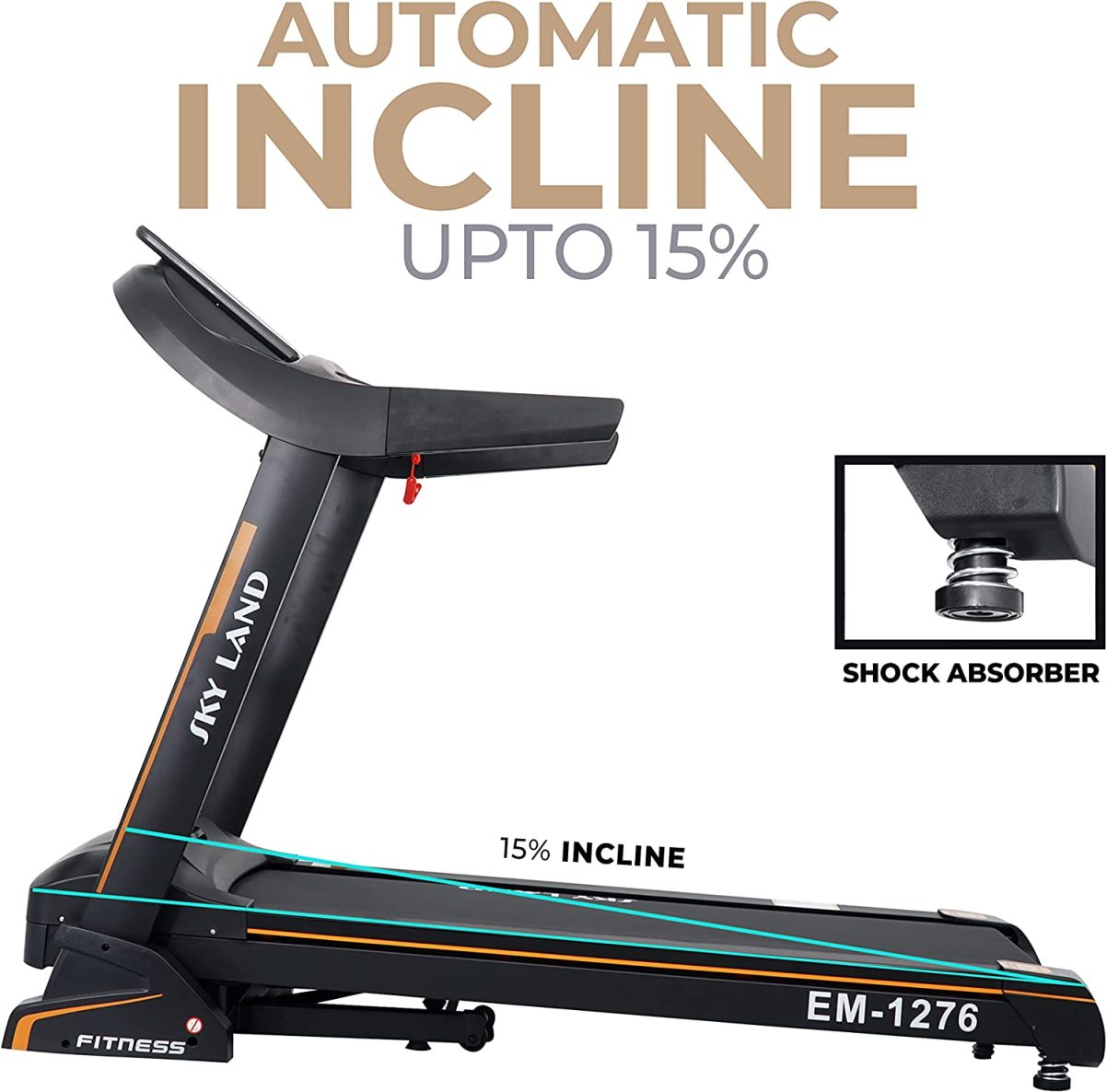 Powerful 4 HP Treadmill with Auto Incline,  Ideal for Serious Runners 2-Year Motor Warranty - COOLBABY