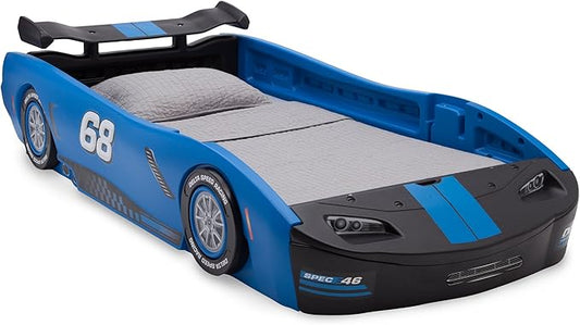 Turbo Race Car Twin Bed, Blue - COOLBABY