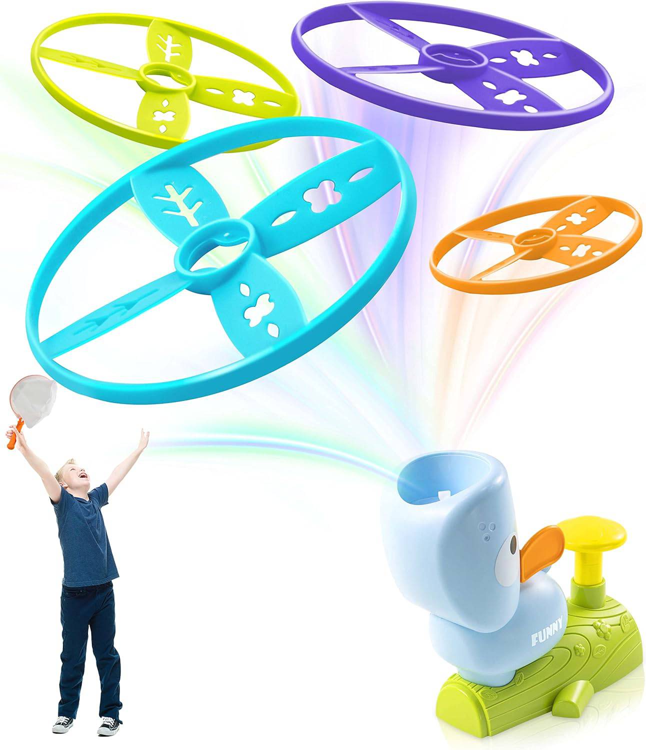 COOLBABY Outdoor Disc Launcher Game Set for Kids - Safe and Fun Family Activity - COOL BABY