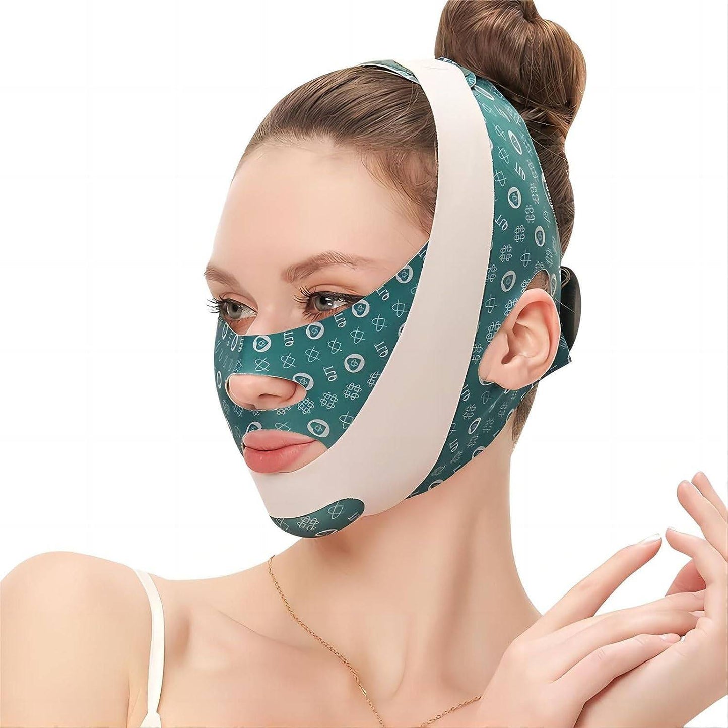 COOLBABY XQQ-SLBD Adjustable V Face Bandage Lift Up Belt Reduce Double Chin Face Sculpting Sleeping Mask Facial Skin Care Tool Face Lifting Tapes - COOL BABY