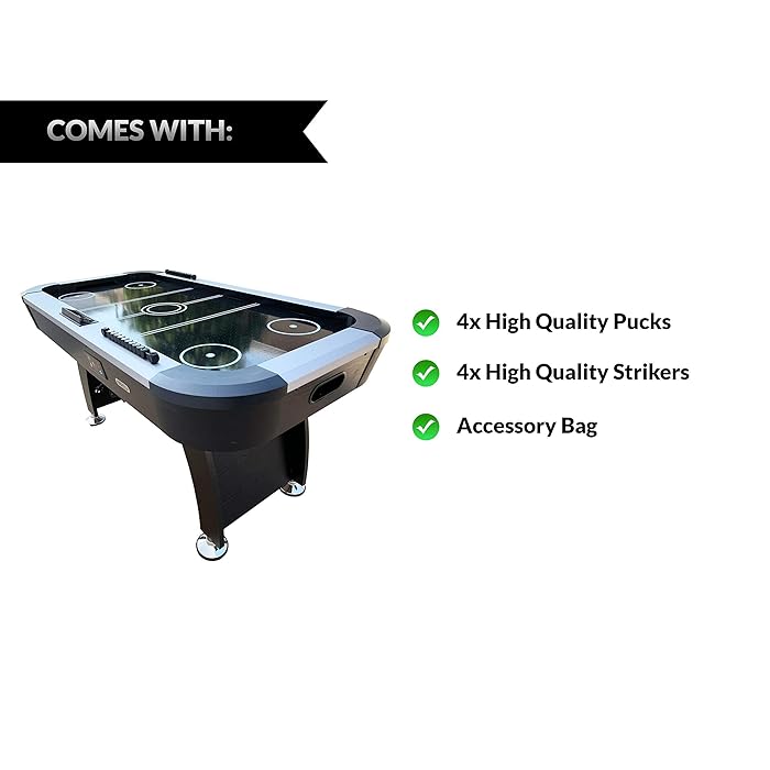 Air Hockey Table, Indoor Powered Hockey Game Table, Electronic Scorer - COOLBABY