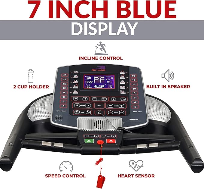 Heavy Duty AC Motor Treadmill – 7 HP Peak Power, Foldable Design with Auto Incline, Bluetooth & App Connectivity