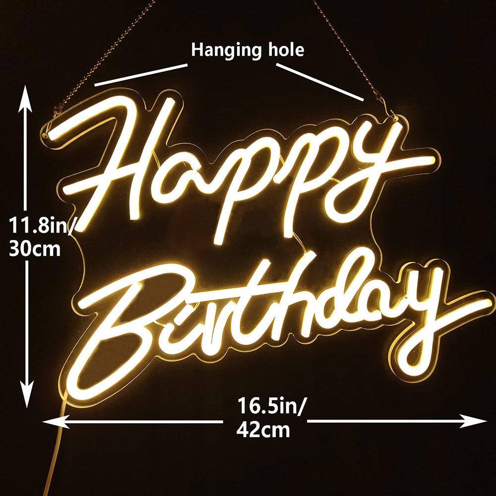 COOLBABY LED Happy Birthday Neon Sign - COOL BABY