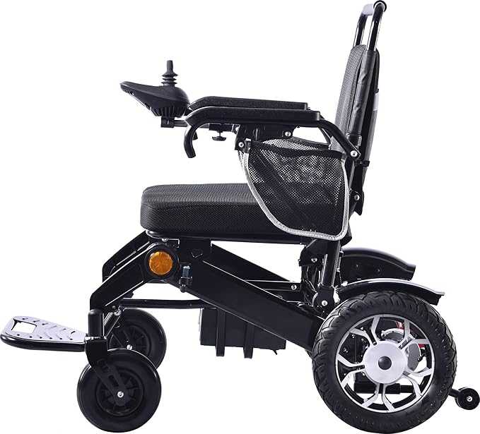 COOLBABY Lightweight Electric Wheelchair for Adults, Fast Foldable Mobility Wheel Chair with 24V 12AH Lithium Battery, Dual 250W Brush motors, 15-20km - COOLBABY