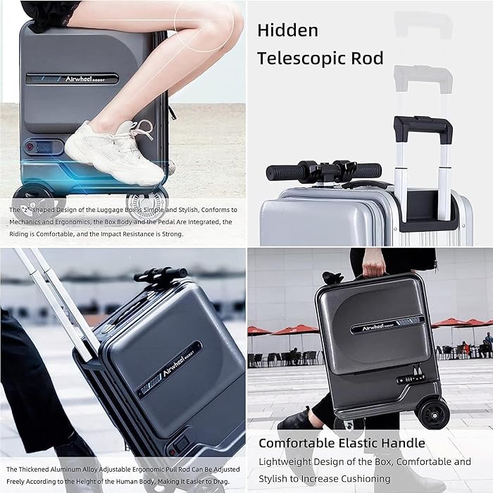 Electric Riding Suitcase - 26L, 73.26Wh Battery, Maximum Speed 8 km/h