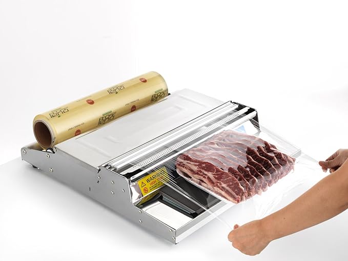 Wrapping Machine - Entirely made of stainless steel, Electronic Control Box. Heating Plate - COOLBABY