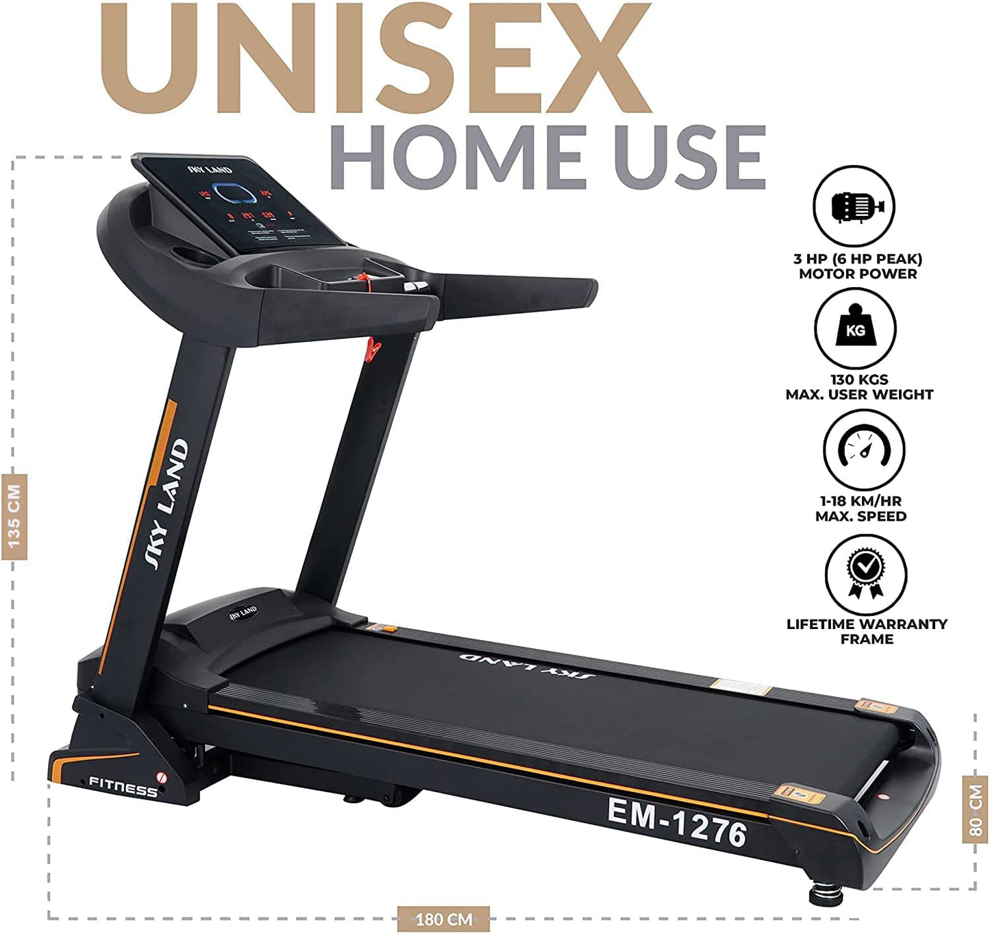 Powerful 4 HP Treadmill with Auto Incline,  Ideal for Serious Runners 2-Year Motor Warranty - COOLBABY