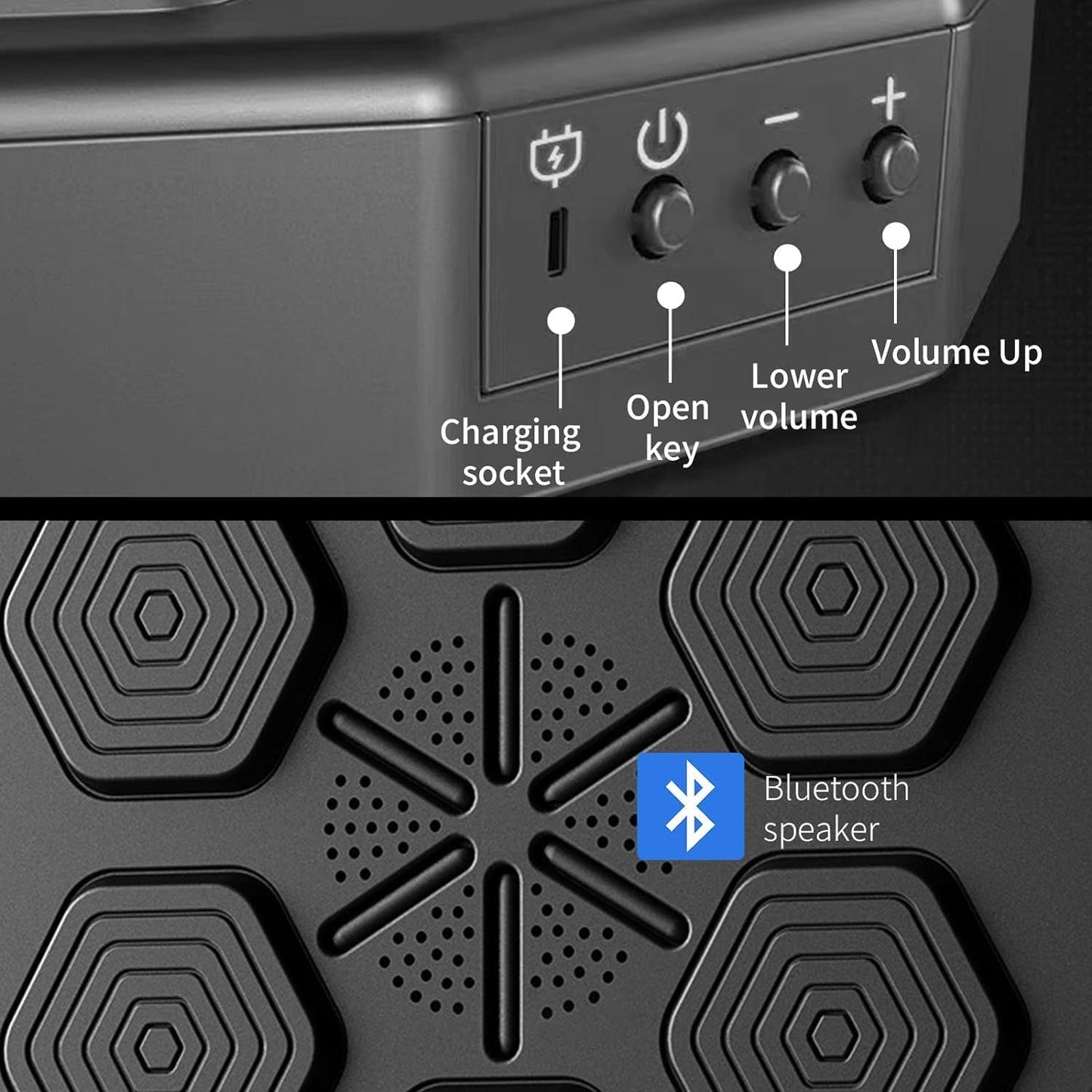 COOLBABY Electronic Music Boxing Machine,Can Connect to Bluetooth Smart Music Boxing Machine with 1 Pairs of Boxing Gloves for Amateur Home Workout - COOLBABY