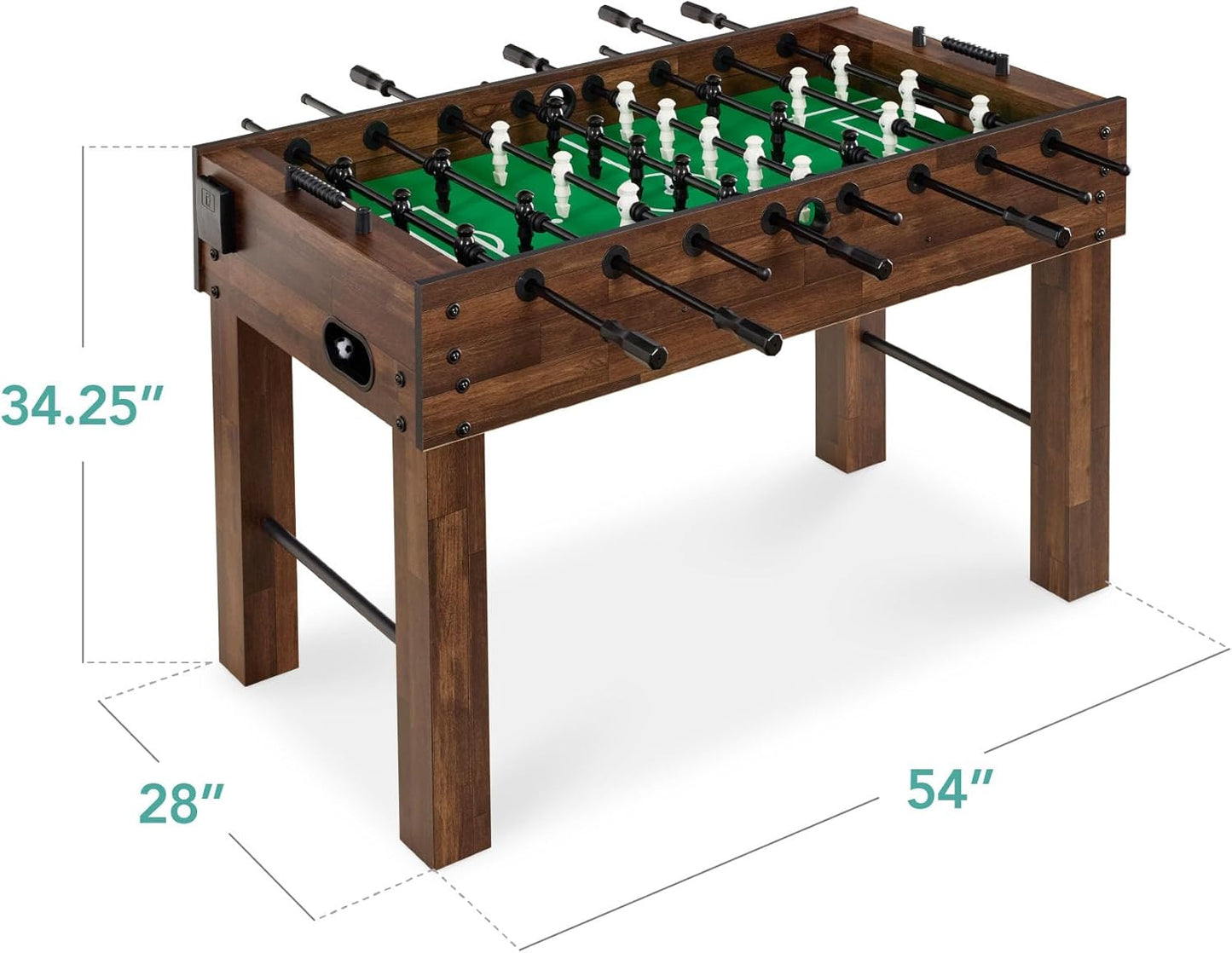54 Inch Regulation Foosball Table for Home, Game Room - Includes 2 Balls, 2 Cup Holders - COOLBABY