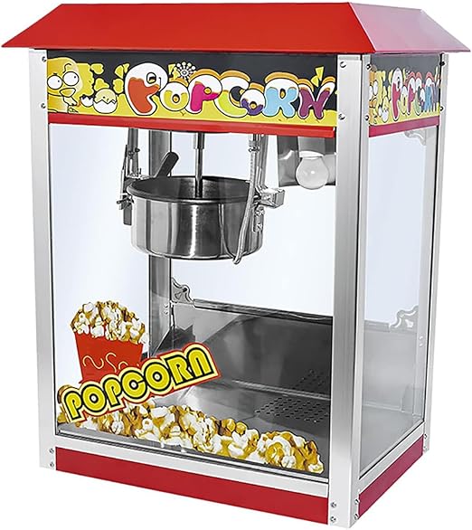 Electric Popcorn Machine with Thermal Lighting, Vintage Table-Top Popcorn Maker, Snack Puffing Machine - COOLBABY