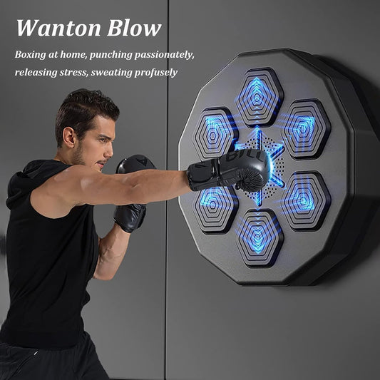 COOLBABY Electronic Music Boxing Machine,Can Connect to Bluetooth Smart Music Boxing Machine with 1 Pairs of Boxing Gloves for Amateur Home Workout - COOLBABY