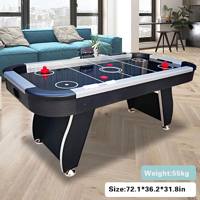 Air Hockey Table, Indoor Powered Hockey Game Table, Electronic Scorer - COOLBABY