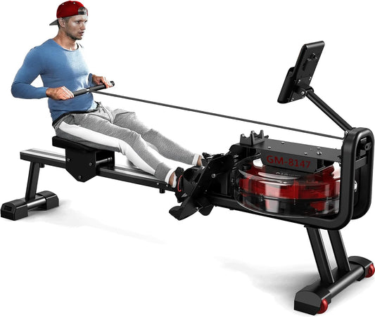 Water Rowing Machine GM-8147 | Foldable Bluetooth Rower with 14L Water Resistance Tank