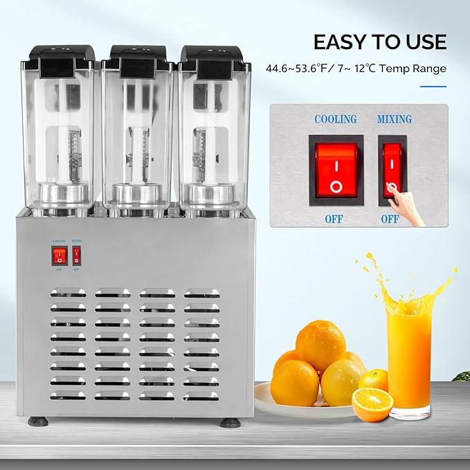 Drink Dispenser, Juice Beverage Dispensers with Thermostat Controller for Restaurant Hotel Party - COOLBABY