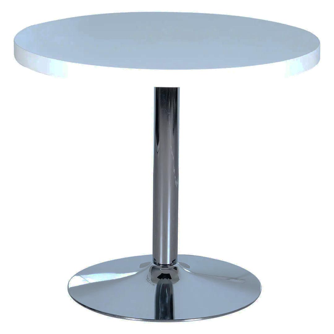 COOLBABY Round Meeting Table 720-MT04 – 100cm Matt White Finish, Scratch & Water Proof - COOLBABY