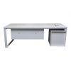 COOLBABY Executive Office Table 720-T02-2.2 - Matt White Finish, Premium Durability - COOLBABY