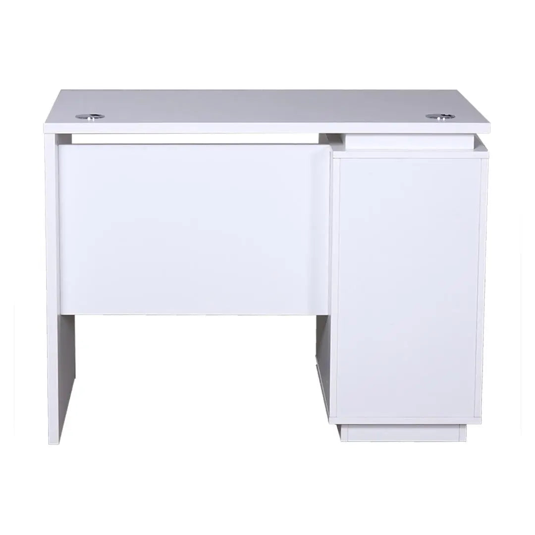 Office Table with Drawers – Matt White Desk with Storage | 100cm & 120cm Workstation