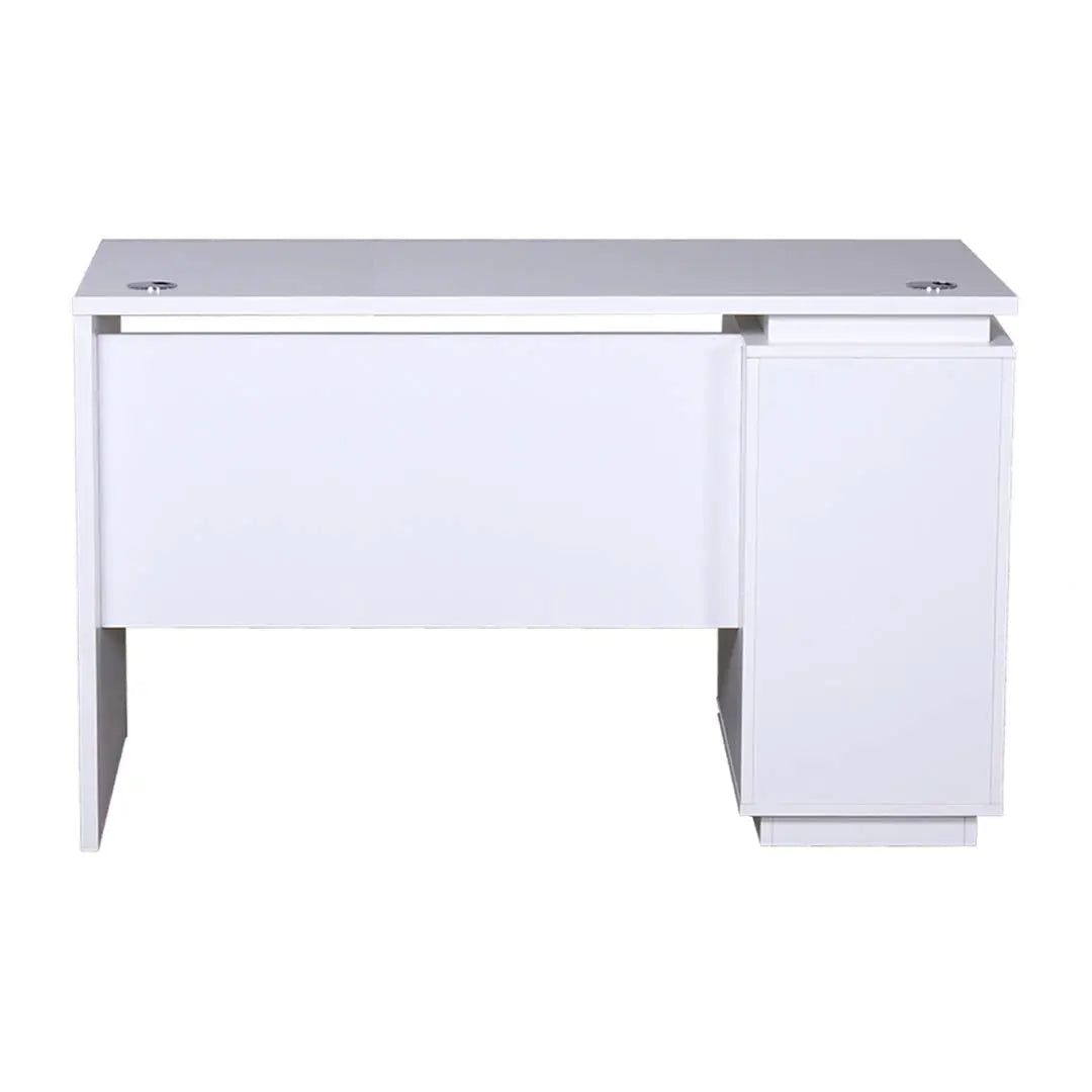 Office Table with Drawers – Matt White Desk with Storage | 100cm & 120cm Workstation