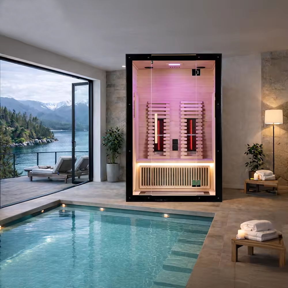 Couple Infrared Sauna With Ceramic Wall Low Emf Far Infrared Heating Panel