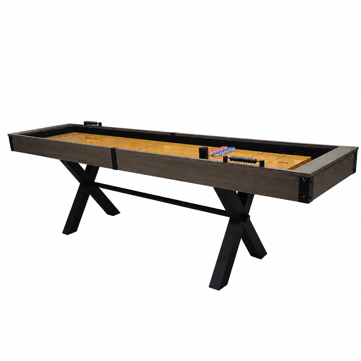 RS9009 9ft Shuffleboard Table | Premium Solid Wood Indoor Game Table