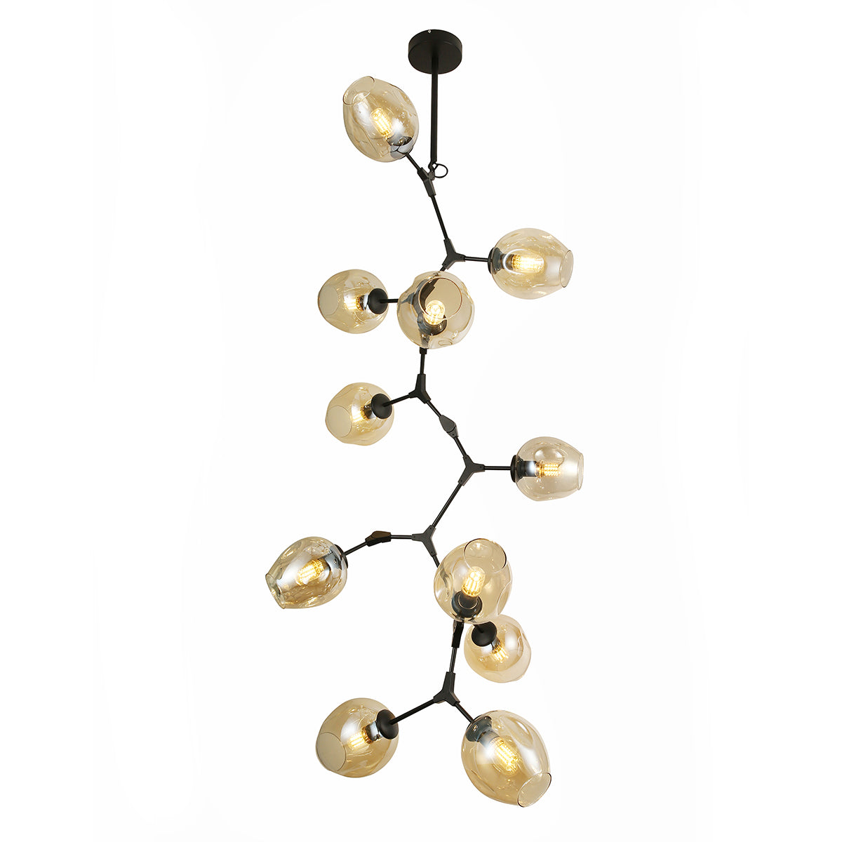 Modern Hanging Light Blair 11 Buds - Gold + Champagne