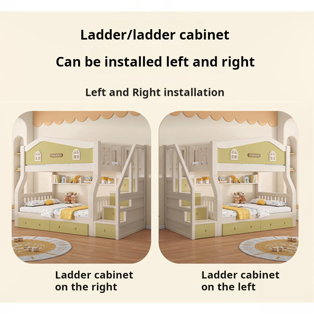 COOLBABY ZLJ1118 Multifunctional Modular Bed With Stairs And Double Drawers - COOLBABY