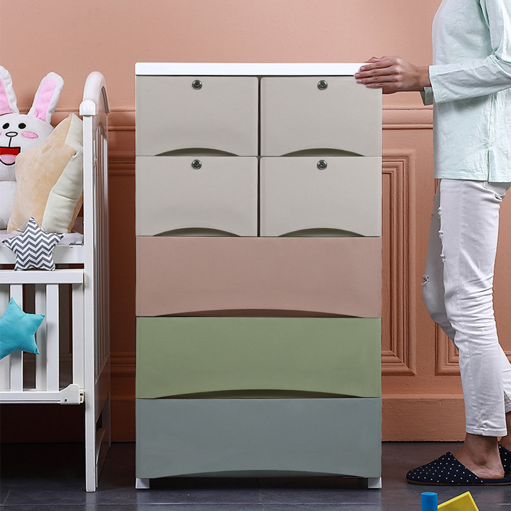 Coolbaby Plastic Cabinet 5 Drawers Storage Dresser - COOL BABY