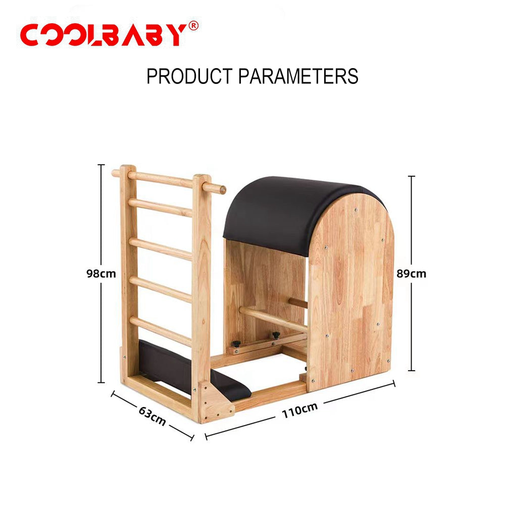 COOLBABY SSZ-TT Pilates Solid Wood Ladder Bucket - COOLBABY