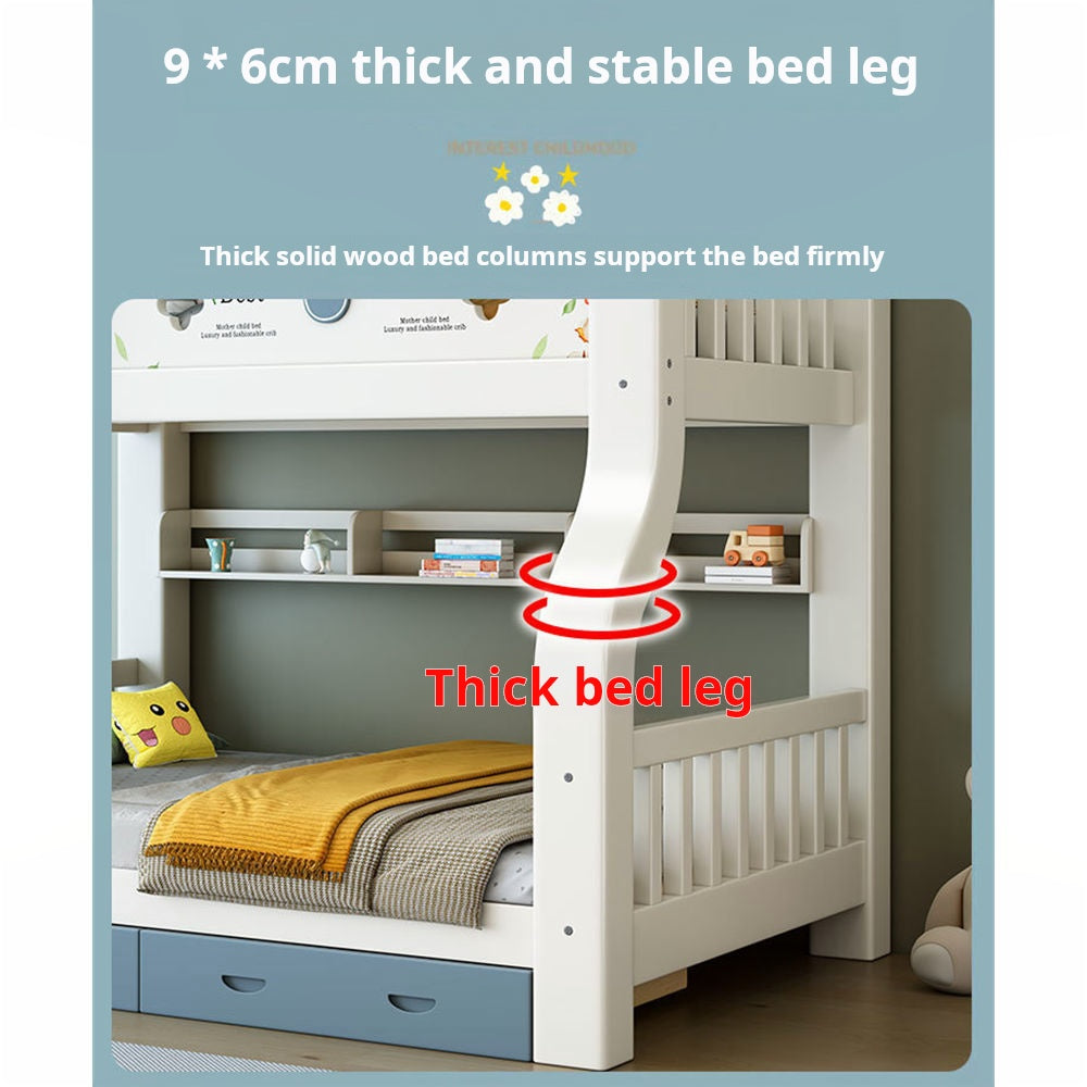 COOLBABY ZLJ1117 Multifunctional Modular Bed With Stairs And Double Drawers - COOLBABY