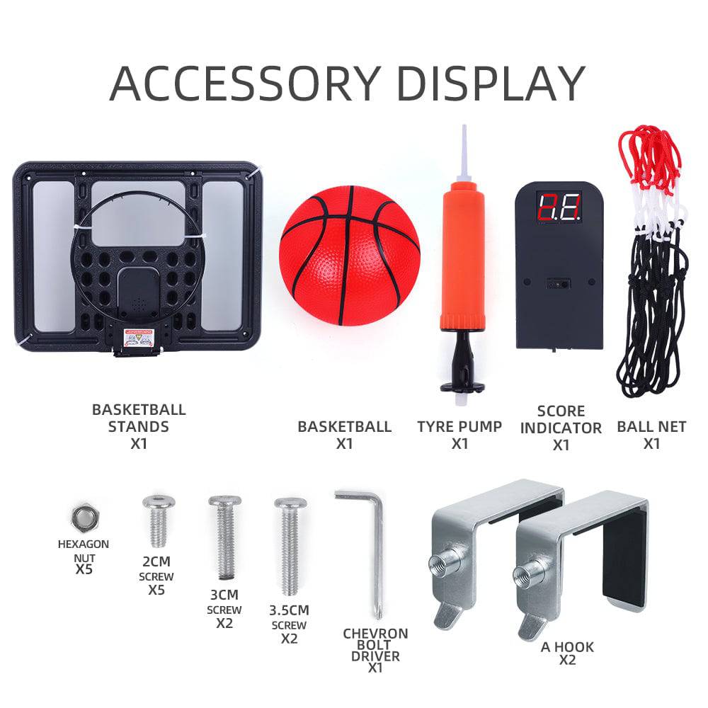 COOLBABY Basketball Hoop Indoor with Electronic Scorer,Basketball Hoop Indoor for Kids and Adults,43 * 33CM - COOL BABY