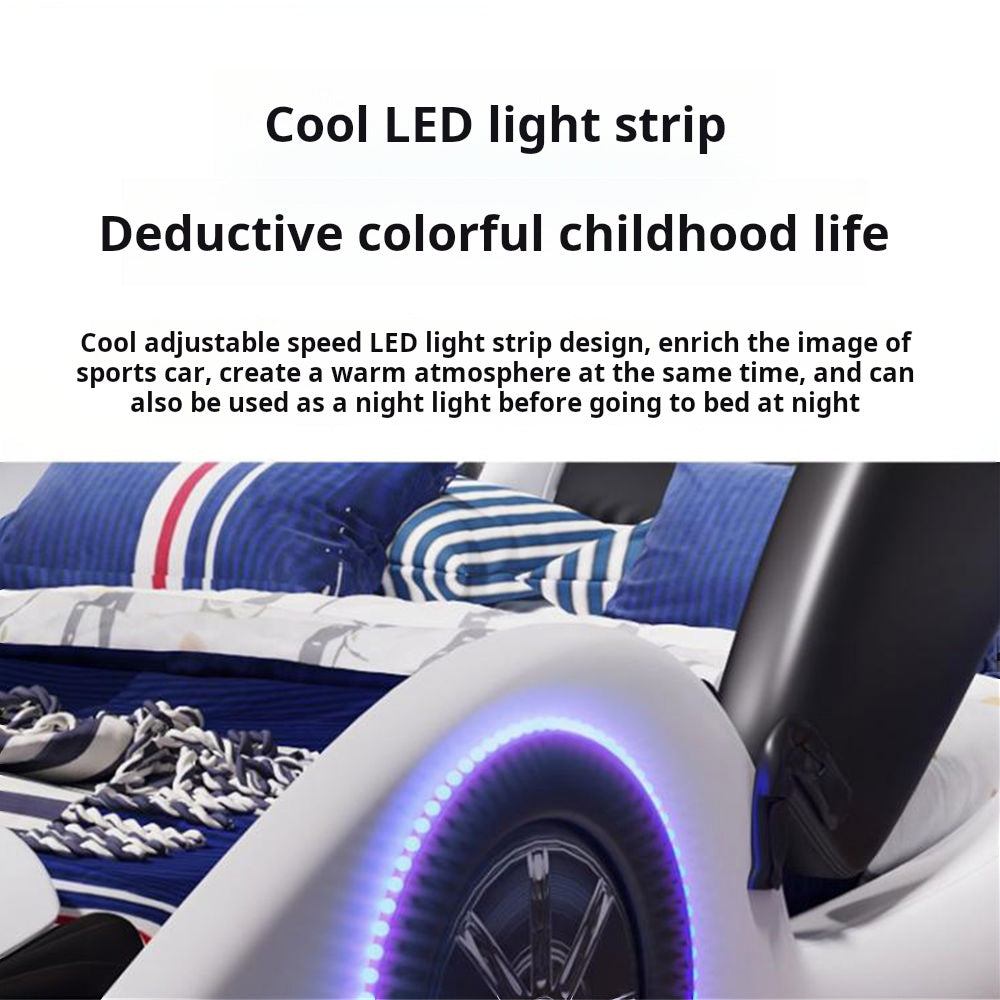 COOLBABY ZLJ1127 Children's Bed Boys Bed Car Style Single Bed - COOLBABY