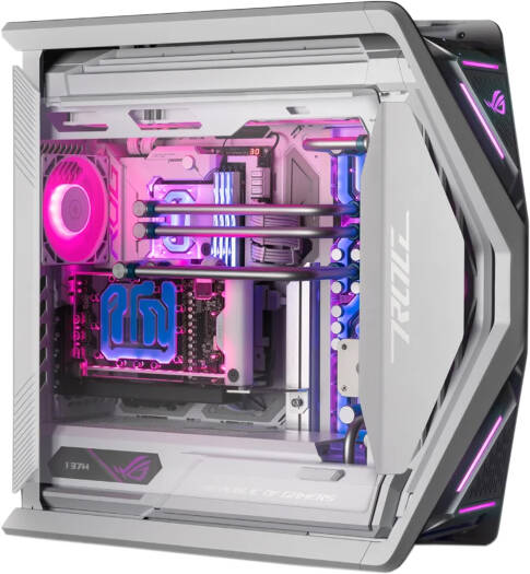 ASUS ROG Hyperion Custom Water-Cooled Gaming PC - Intel Core i9-14900KS, NVIDIA RTX 4090, 192GB DDR5 RAM, 4TB SSD Gen 5, 1000W Platinum PSU, Wi-Fi & BT - COOLBABY