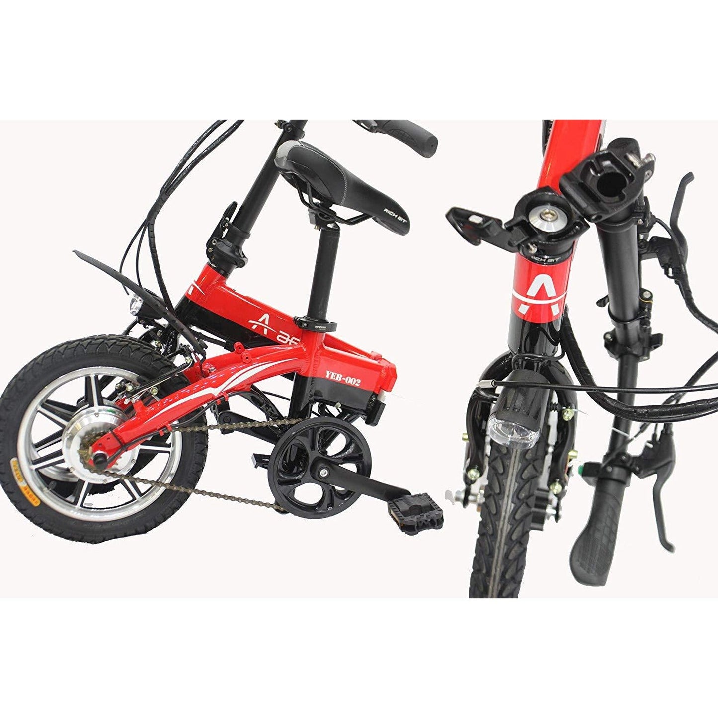 Foldable 14" Electric Bike with Pedal Assist – 36V, 250W Motor, Aluminum Frame - COOLBABY