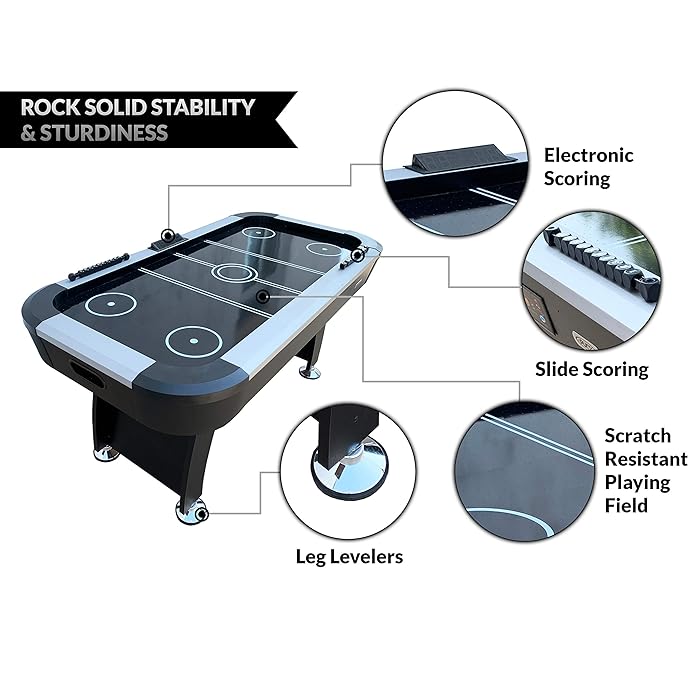 Air Hockey Table, Indoor Powered Hockey Game Table, Electronic Scorer - COOLBABY
