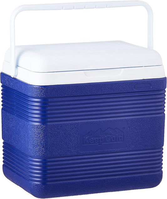 18L Plastic Cooler Icebox Deluxe Blue – Portable Insulated Cooler with 3-Day Ice Retention