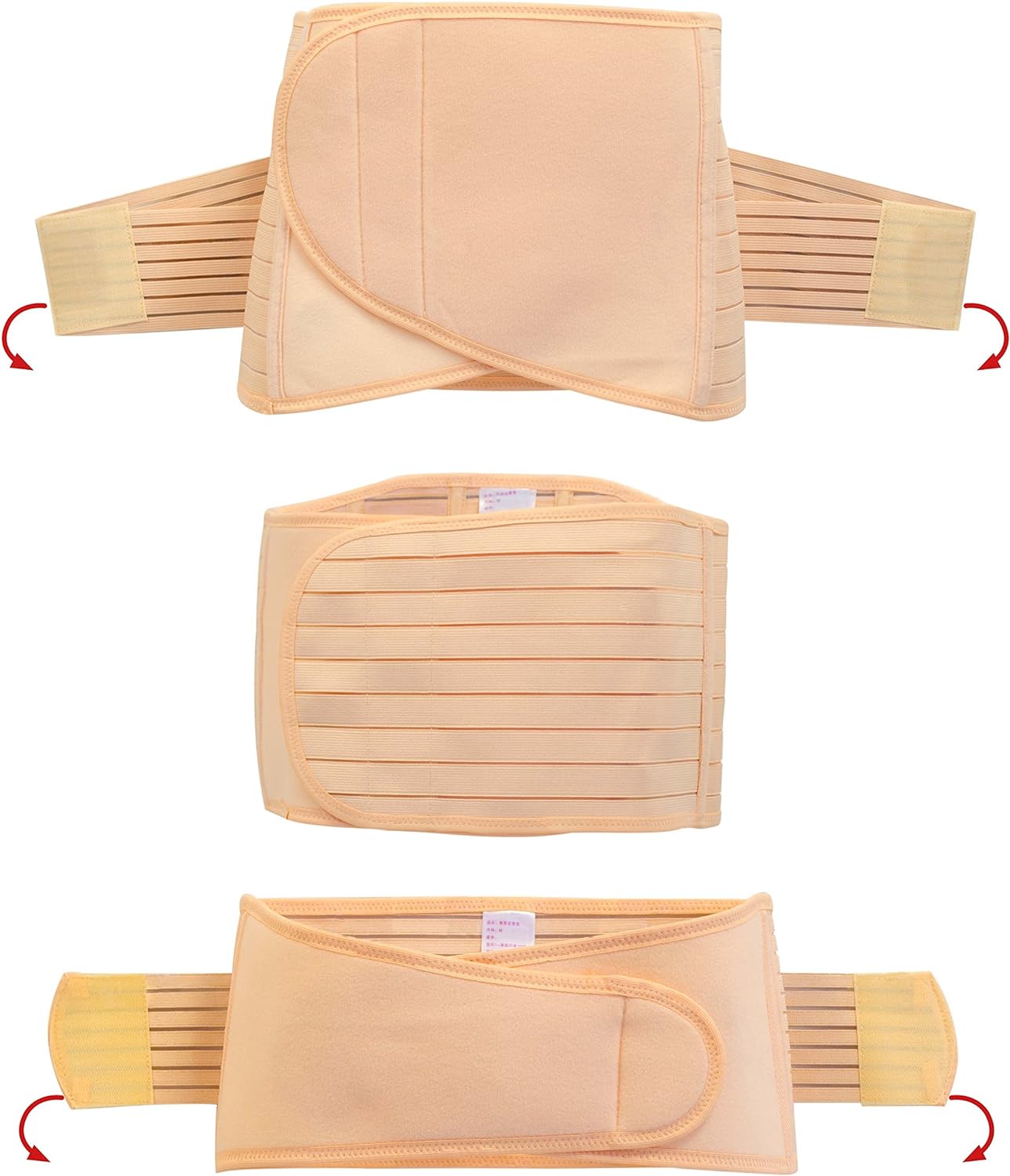 Postnatal abdominal belt 3 in 1 Set for a flat stomach - Breathable - Size L - Abdominal Elastic belly bandages - COOLBABY