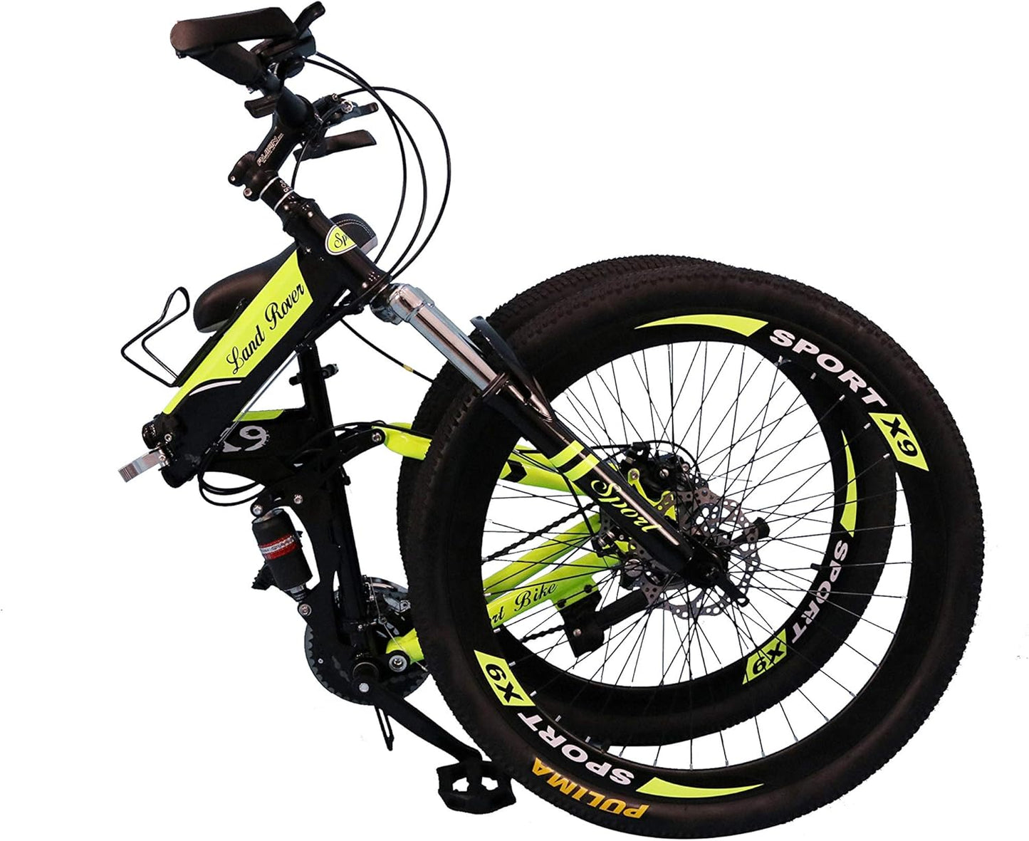 Folding Bike 26 Inch 24 Speed, Mountain Bike - Suspended Disc Brake Bicycle