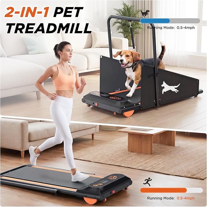 Dog Treadmill for Small & Medium Dogs – Quiet 2.5HP Motor, Remote Control, LED Display, Indoor Pet Exercise Machine