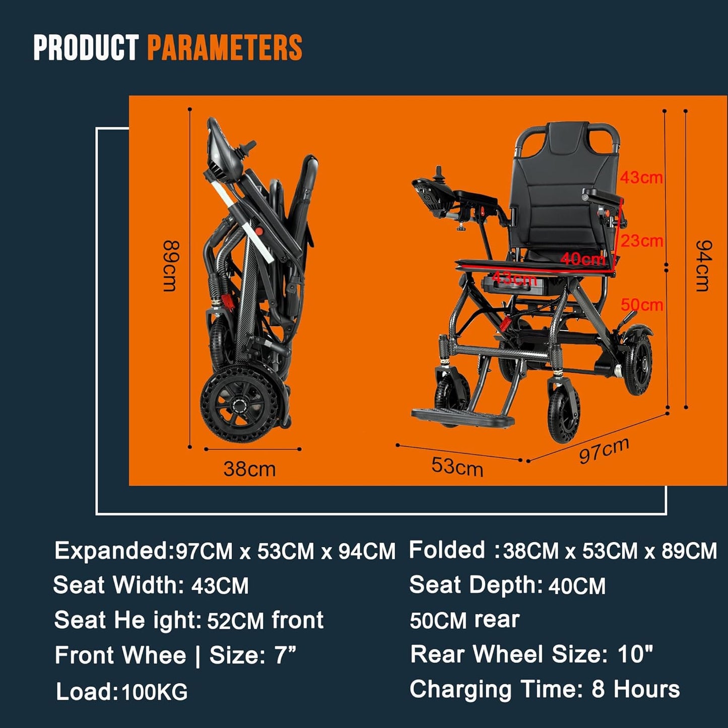 Electric Wheelchair Foldable And Portable For The Elderly Multifunctional Lithium Battery Scooter Disabled - COOLBABY