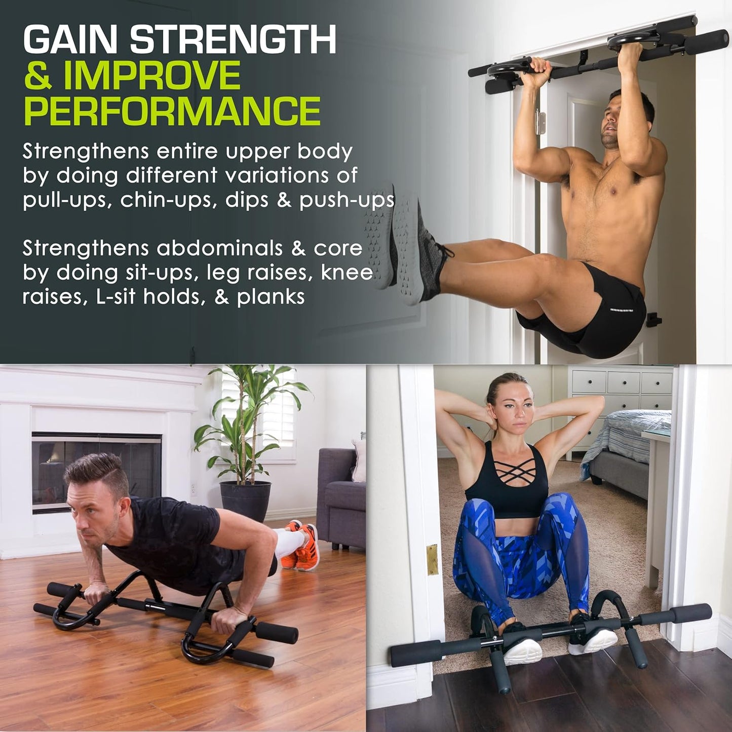 ProsourceFit Doorway Mount, Foldable, Multi-Grip, Multi-Grip Lite and Wall-Mounted Pull Up/Chin-Up Bar - COOLBABY