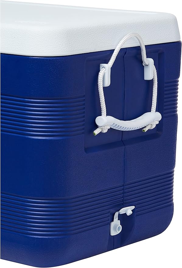 127L Plastic Cooler Icebox Deluxe Blue – Heavy Duty Insulated Cooler with 6-Day Ice Retention