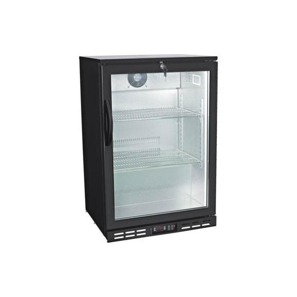 Bar Cooler Black With Single Hinged Door, Capacity 125L - COOLBABY