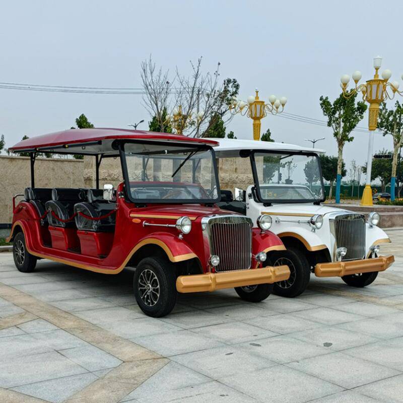 COOLBABY FGLYC 6 Passenger Electric Vintage Golf Cart for Sightseeing and Club Tours - COOL BABY