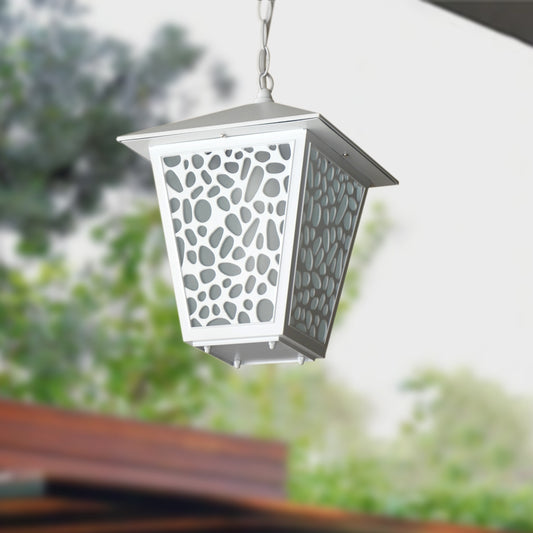 Outdoor Hanging Light 147 Glass Diffuser - White