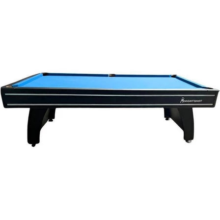 8ft Billiard Table Black Finishing in Wooden Base Slate with Ball Return System - COOLBABY