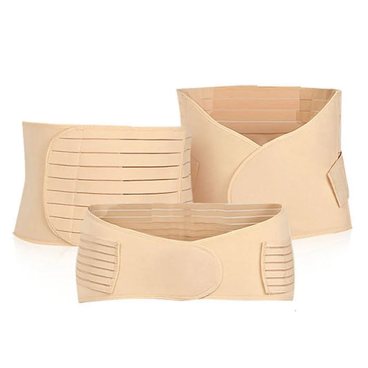 Postnatal abdominal belt 3 in 1 Set for a flat stomach - Breathable - Size L - Abdominal Elastic belly bandages - COOLBABY