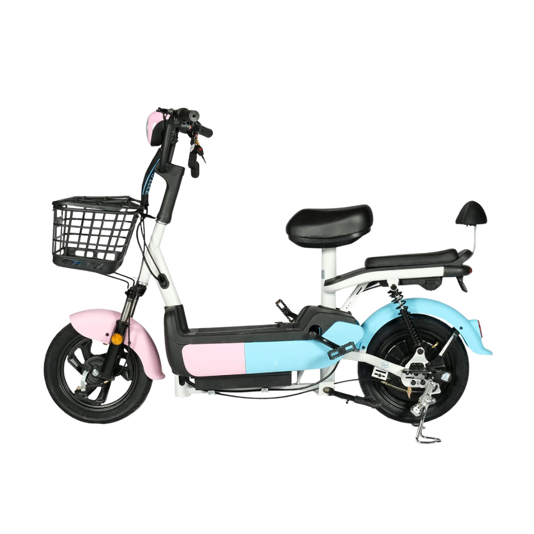 Megawheels Jazz Electric Moped Scooter 48V with Pedal Assist, Remote Alarm - COOLBABY