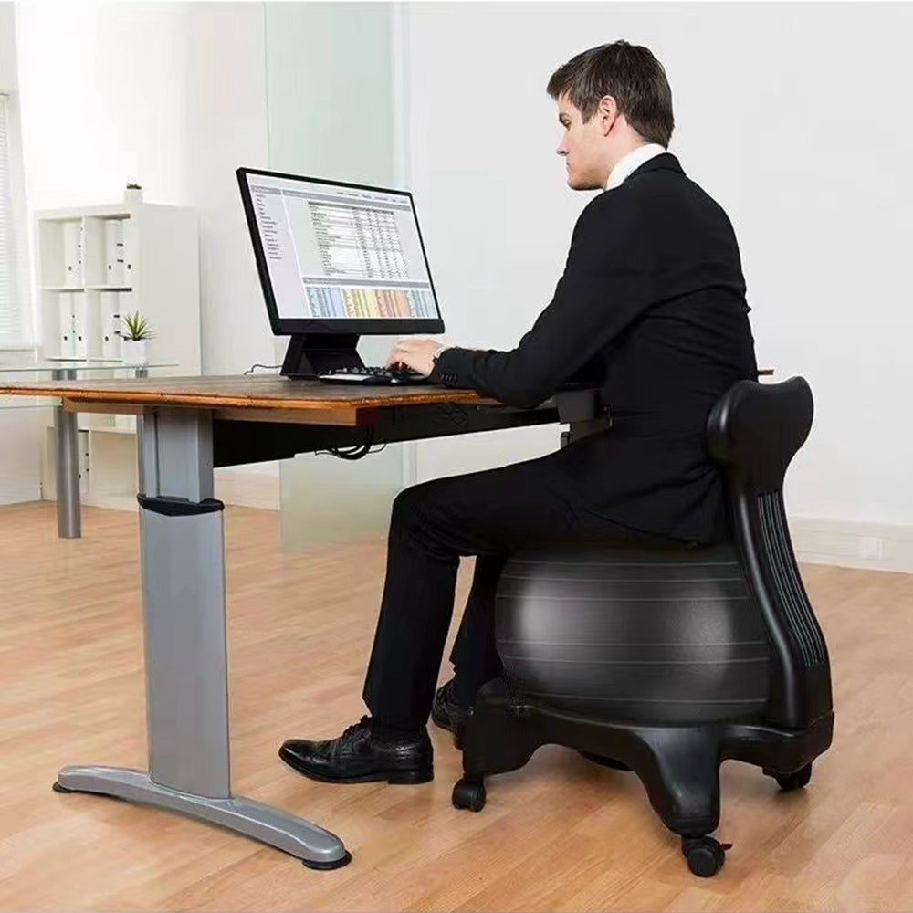 COOLBABY SSZ1001 Balance Ball Chair Office Ball Chair Movement Stability Yoga Ball Advanced Ergonomic Chair Ergonomic Home And Office Desk Chair - Suitable For Home And Office Desk With Air Pump - COOLBABY