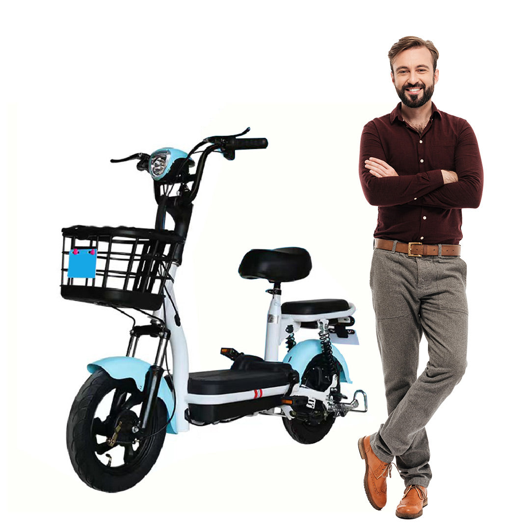 Mega Wheels Porta CX: Versatile 2-Seater Electric Scooter Bike with Pedal Assist - COOLBABY