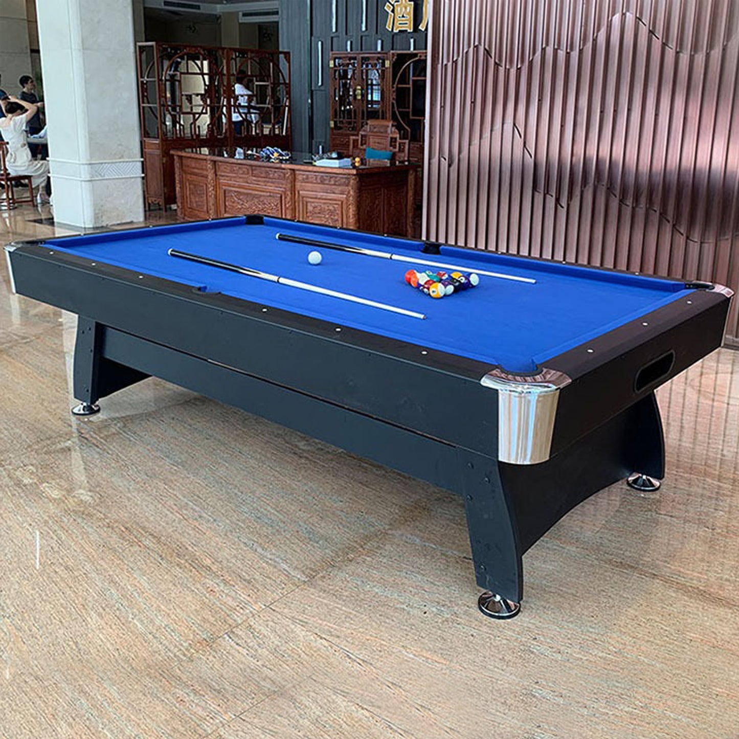 COOLBABY Billiards Table Indoor Entertainment Sport 8FT Auto Ball Return America Pool Billiard Table - Perfect for Family Game Room